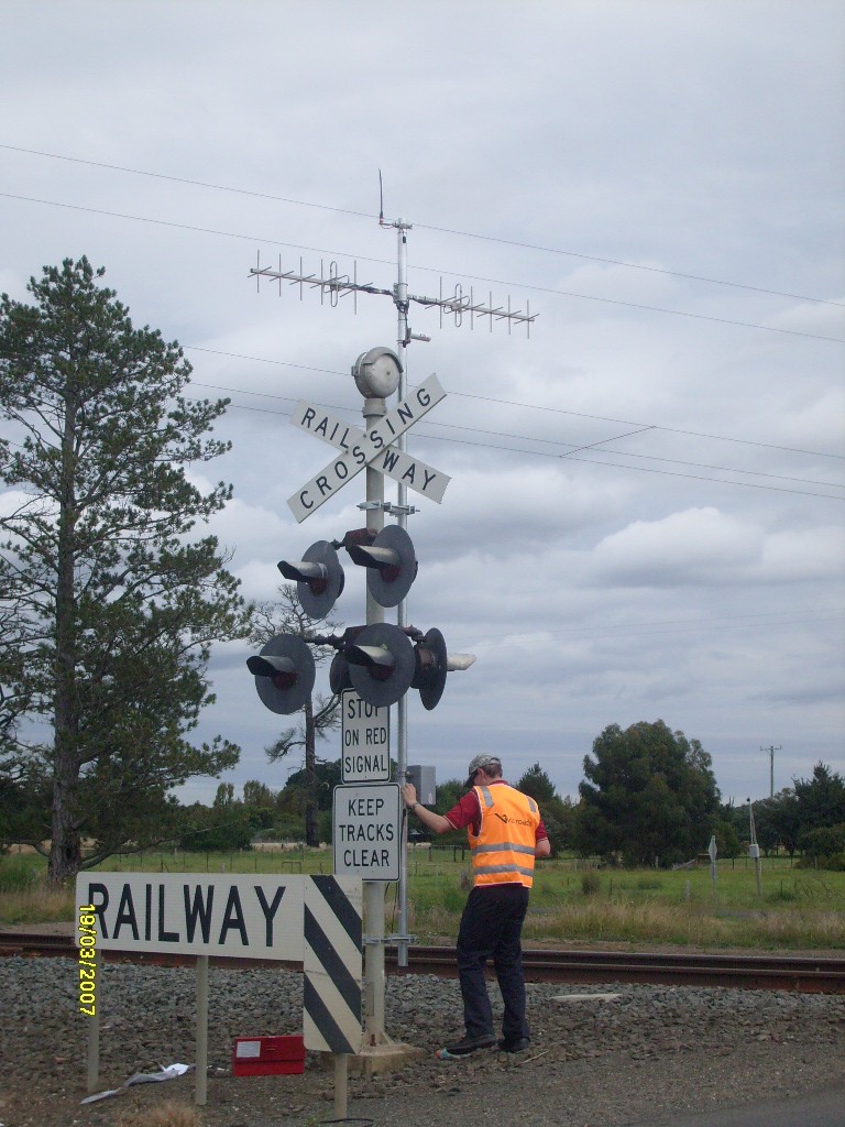 ZCG antennas installed onto railway crossing lights