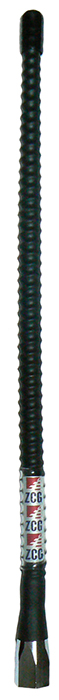 VHF high band flexible helical whip, 148-174 MHz, 5% field tune, 5/16"-26 brass female thread, 25W, 2.1 dBi - 315mm