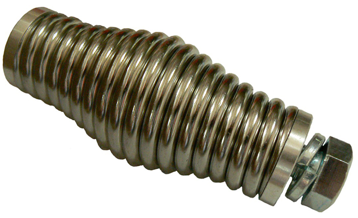 Medium-duty barrel spring, 304 stainless steel with 1/2"-12 BSW bolt and spring washer - requires 19mm or 3/4" spanner
