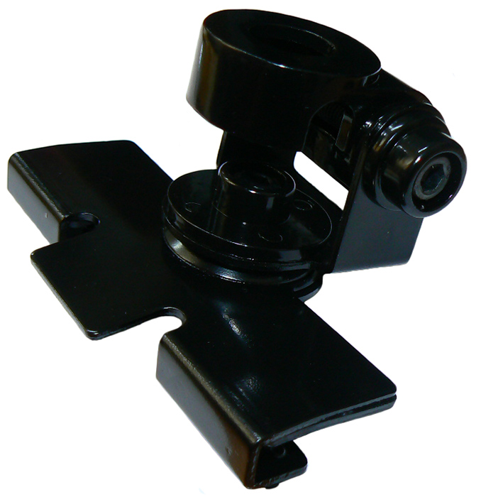 Vehicle mounting adjustable tilt mount bracket, black stainless steel - 16mm hole