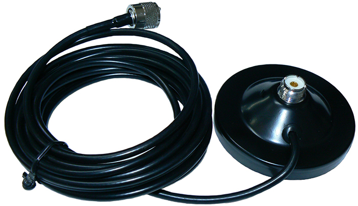 Magnetic mount base with UHF termaination - 90mm diameter, 5m cable with UHF male termination