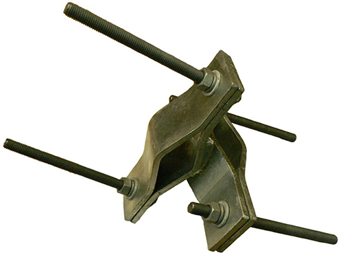 Galvanised Heavy Duty Right-Angle Mount Clamp 60-115mm Pole