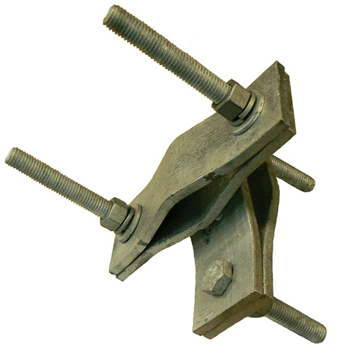 Galvanised Heavy Duty Right-Angle Mount Clamp 40-90mm Pole