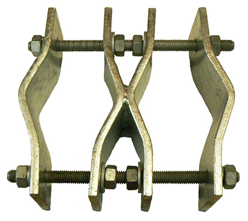 Galvanised Heavy Duty Parallel Clamp 40-75mm Pole