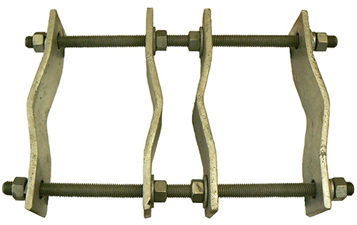 Galvanised Heavy Duty Parallel Clamp 60-115mm Pole