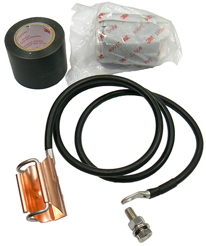Ground earthing kit for 7/8" flexible corrugated shielded coaxial cable, ZCG7850 - includes waterproofing