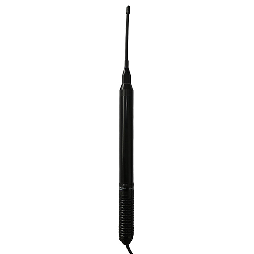 All-black ground independent broadband UHF elevated feed antenna, 400-520 MHz, 50W, UHF male PL259, 4.5m cable, 2.1 dBi - 440mm