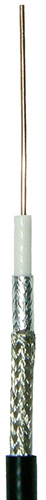 RG58 low loss, foam PE dielectric, solid copper core coaxial cable, MIL-SPEC, DC-2.5 GHz, 50 Ohms - 300m roll