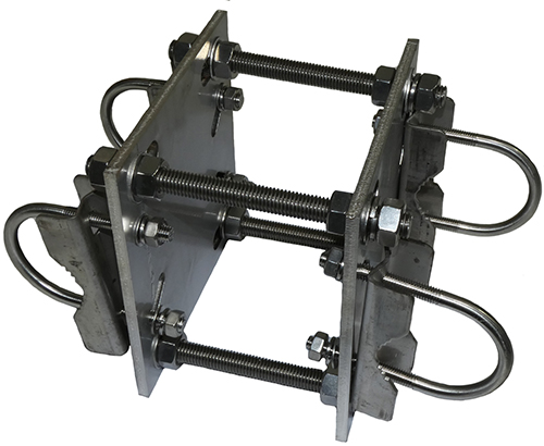 Y2300SS-XL-BTB 60-90mm capability dual back-to-back antenna mount clamp 304 stainless steel