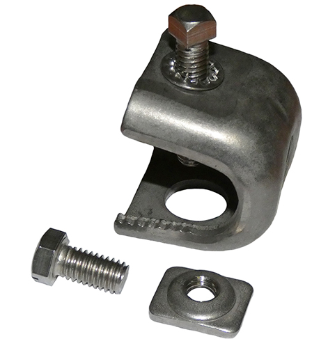 304 stainless steel tower angle mount adaptor, up to 22mm capability, 2 x 3/4" holes - pack of 10