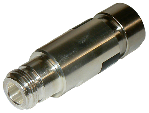 N-type female clamp connector for 1/2" super flexible, helical shielded, foam PE dielectric cable, ZCG1250SF, DC - 6 Ghz, 50 Ohms - tri-metal plated