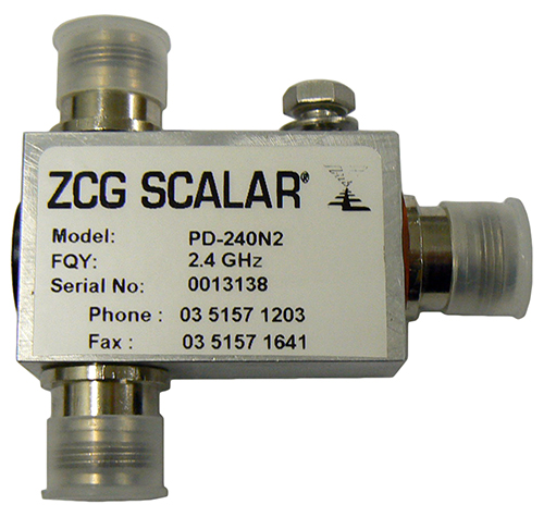 2-way WiMAX/WiFi wireless data link power divider, 2.4-2.5GHz, -20 dB, 250W, N-type female, includes mount bracket