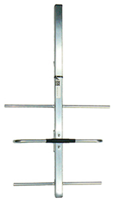 UHF 3 element square boom scaled Yagi, aluminium, 380-520 MHz, specify 20 MHz, 150W, N-type female, 250mm cable, 6 dBd - 700mm