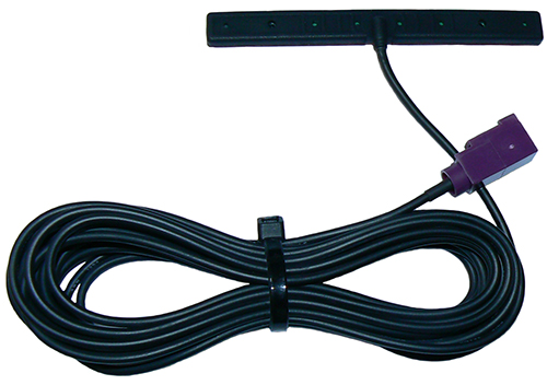 Multiband interior on-glass 4G LTE, dualband 4G cellular antenna, 700-960 & 1710-2600 MHz, 5W, Fakra Type D Plum, 5m RG174A/U, 1.5dBi - 106.5mm