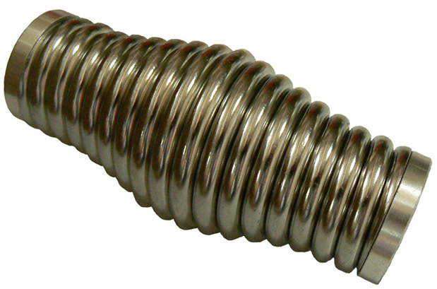 Heavy-duty barrel spring with internal earthing strap, 304 stainless steel, M14 thread top and bottom - 101mm x 45mm dia.