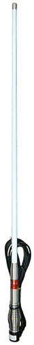 UHF CB Radio detachable antenna, white, 477 MHz, 100W, UHF male PL259, 5m cable, 6.6 dBi - 1.1m