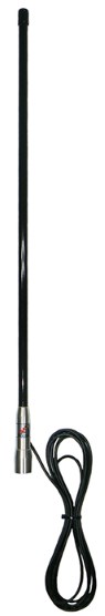 All-black marine 5G, 4G LTE & 4G cellular antenna, 698-960 / 1710-2190 / 2300-2700 & 3400-3700 MHz, 30W, SMA male, 5m cable, 2 dBi - 820mm