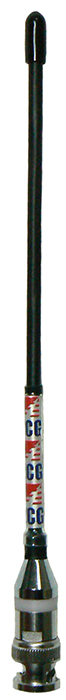 UHF flexible portable whip, 400-520 MHz, field trim 10 MHz bandwidth, 25W, BNC male, 2.1 dBi - 200mm