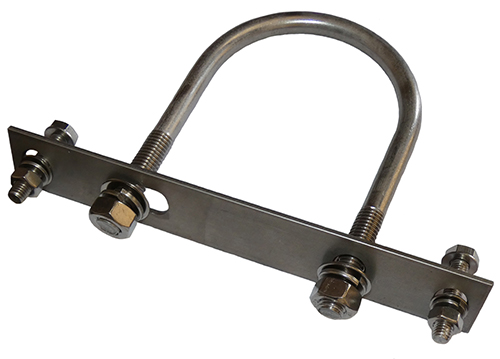 Single to 3-way strut support clamp, 304 stainless steel - 150-160mm O.D. tower leg/member capability