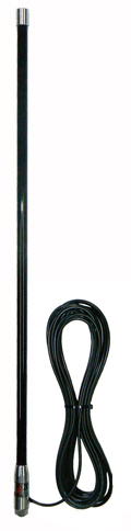 Broadband super gain 4G collinear antenna, black, 30W, FME female, 10m cable, 6.2 & 3 dBi - 800mm
