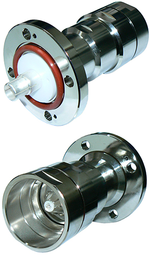 1-5/8" EIA flange connector to suit 1-5/8" foam dielectric cable, includes 1 x joining bullet, 2 x O-rings, 4 x bolts and nuts, 8 x washers