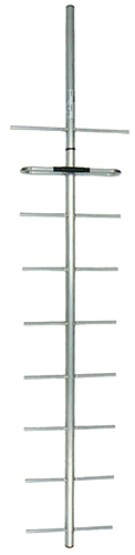 UHF 9 element round boom Yagi, aluminium, 450-480 MHz, 150W, N-type female, 200m cable, 11.5 dBd - 1.506m
