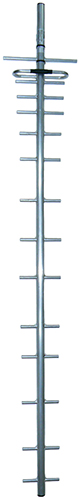 High gain broadband 4G LTE & 4G Yagi antenna, 15 element, round boom aluminium, 698-890 MHz, 100W, N-type female, 13 dBd - 1.55m