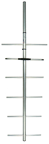 UHF 6 Element Round Boom Yagi Antenna | Aluminium, 400-420 MHz, N-type Female, 200mm cable, 9 dBd | 1.166m