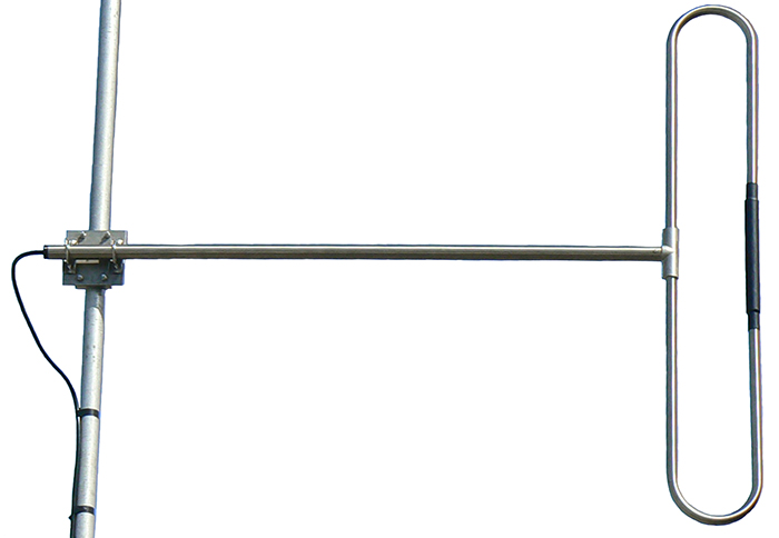 Broadband FM Radio sidemount dipole, 304 stainless steel, 87.5-108 MHz, 500W, N-type female, 1.5m cable, 0 dBd - 1.4m