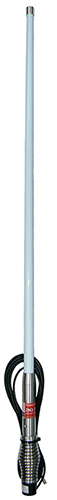 Heavy-duty UHF CB radio detachable antenna, white, 477 MHz, 100W, UHF male PL259, 5m cable, 6.6 dBi - 1.2m