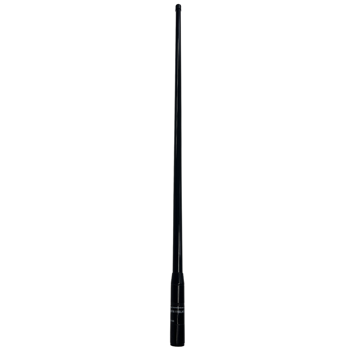 All-black AM/FM receive heavy-duty detachable antenna top, black, receive only, internal UHF male - 1.075m
