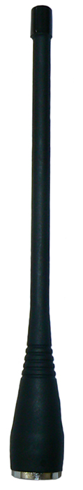 UHF flexible rubber portable whip, black, 400-520 MHz, BNC male, 50W, 1.8 dBi - 160mm