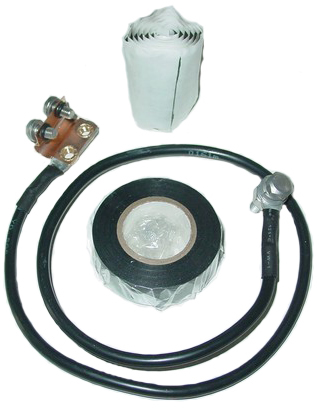 Ground earthing kit for RU400/ RG213/ RG214/U and RG8 - includes mastic amalgamating tape and PVC tape waterproofing