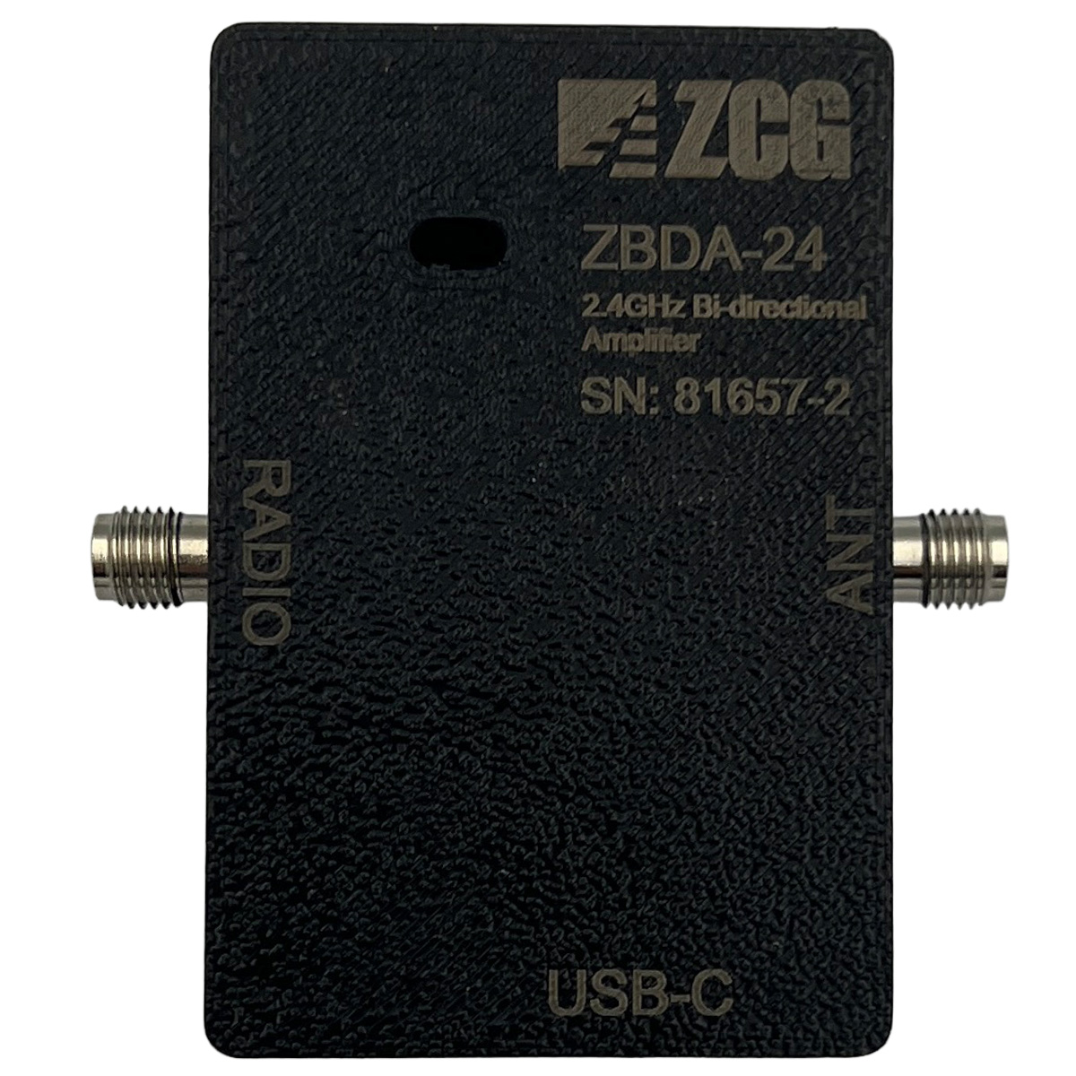 Compact 2.4 GHz 'drone extender' Bi-directional amplifier, SMA female input/output, 2 Watt, Receiver transmitter kit, USB-C power - includes enclosure