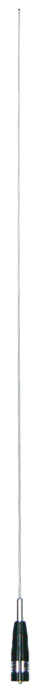 Ground Independent stainless steel VHF half wave whip antenna, 148-174 MHz, field trim 4 MHz bandwidth, UHF male, 50W, 2.1 dBi - 1.17m