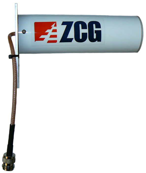 5.8GHz wireless data right-hand circular polarised enclosed helical antenna, 5.7-5.85 GHz, up to 100W, N-female, 200mm cable, 14 dBi - 180mm
