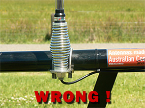 Wrong ! The mobile antenna cable is too tight.